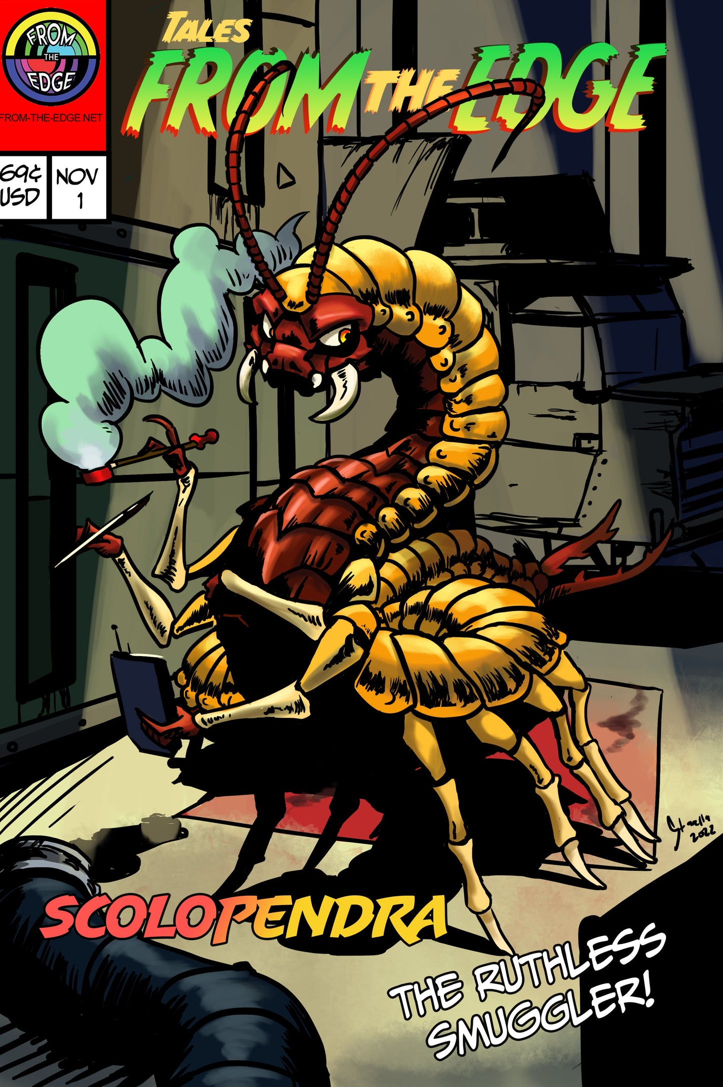 Medium Scolopendra - GITD/UV Soft silicone - SC-443