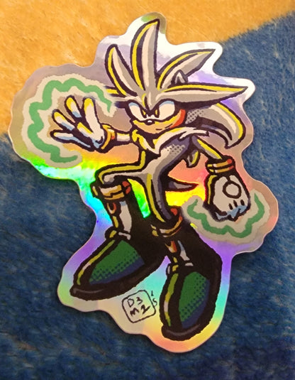 Silver the Hedgehog Holo Sticker